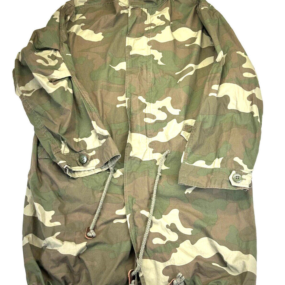 EUC Ashley Mason Camo Jacket Long Bottom Drawstring Large